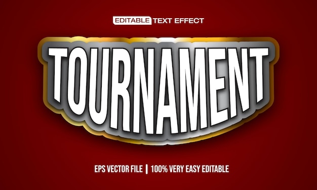 Free vector tournament headline text effect