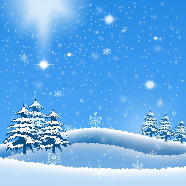 Free vector unfocussed winter light background with snowflakes