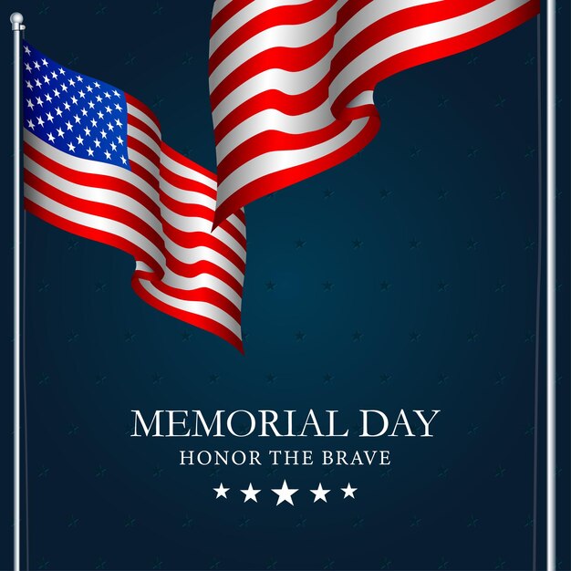 Vector free vector usa memorial day illustration