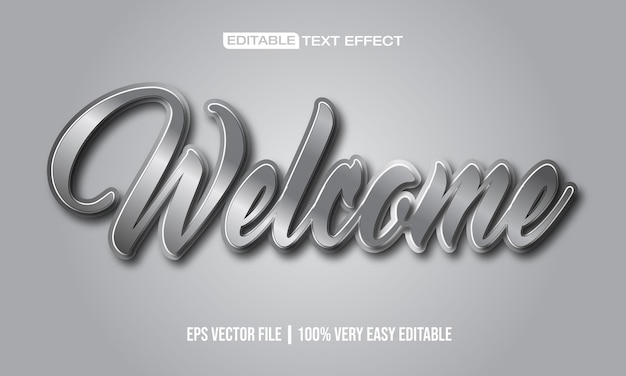 Free vector wlcome text effect