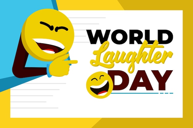 Free vector world laughter day typography background