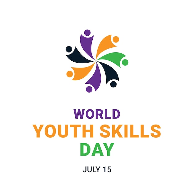 Vector free vector world youth skills day illustration