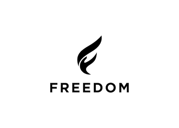 freedom logo design vector illustration