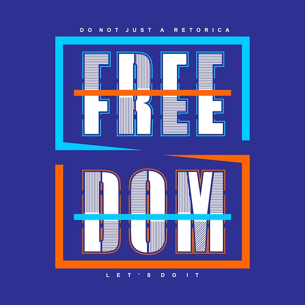 freedom typography t shirt design