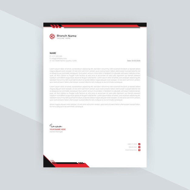 Freepik letter mockup