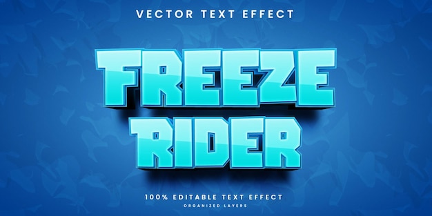 Freeze rider editable text effect