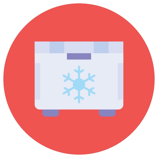 Vector freezer flat illustration