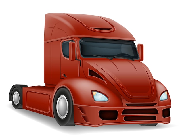 freight truck car delivery cargo anl big vector illustration