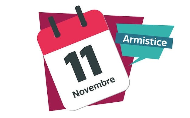 French 11 november calendar armistice day