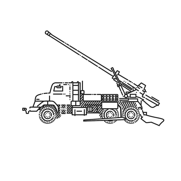 French army CAESAR selfpropelled howitzer truck