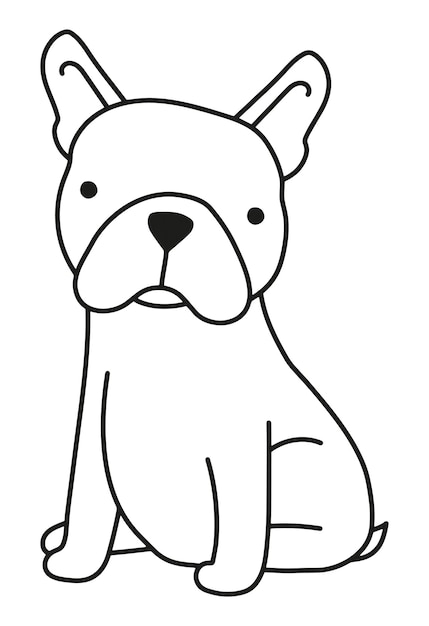 French bulldog dog vector illustration