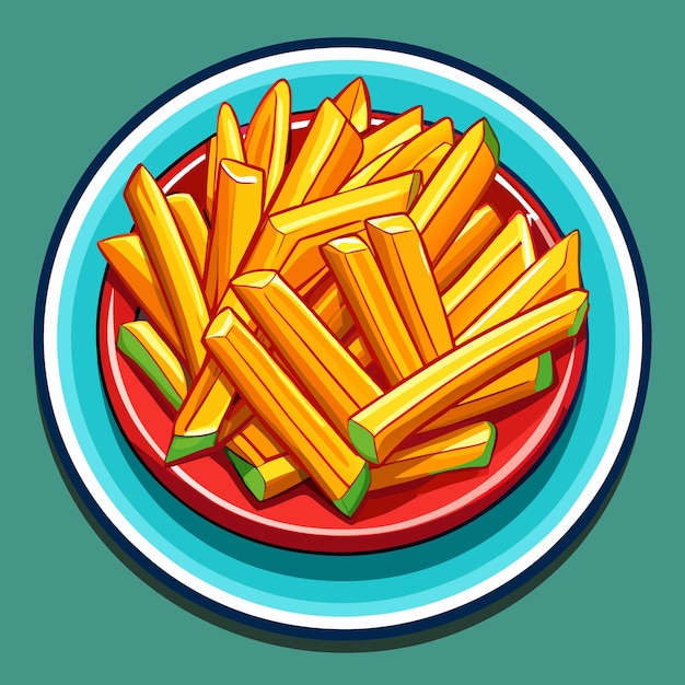 Vector french fries box vector illustration