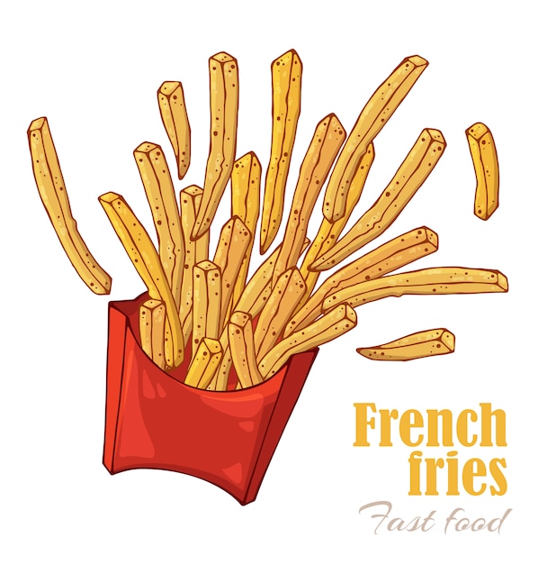 french fries box.