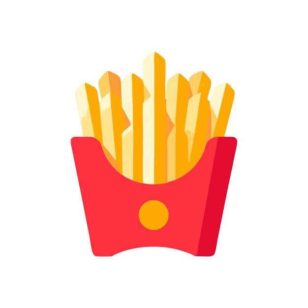 french fries flat vector design