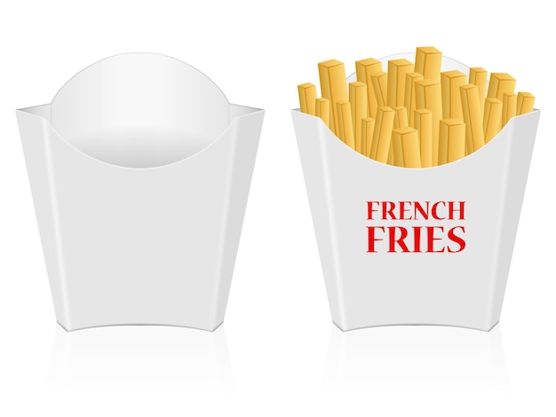 French fries paper box