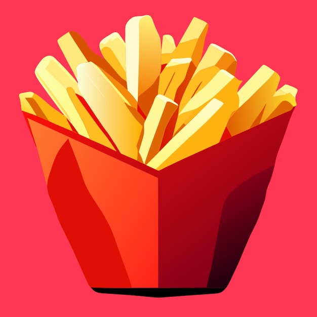 french fries vector illustration