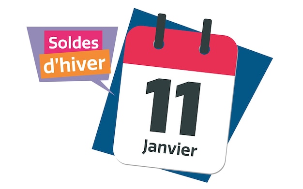 French january 11 calendar date french winter sale