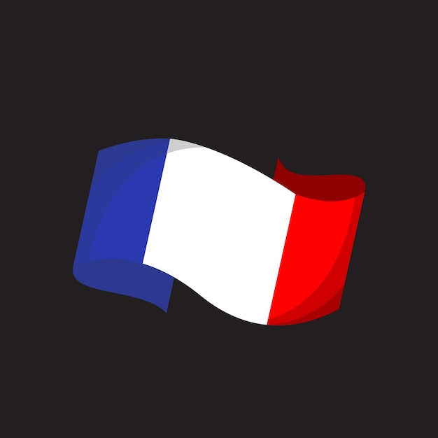 French national flag vector background icon illustration logo design