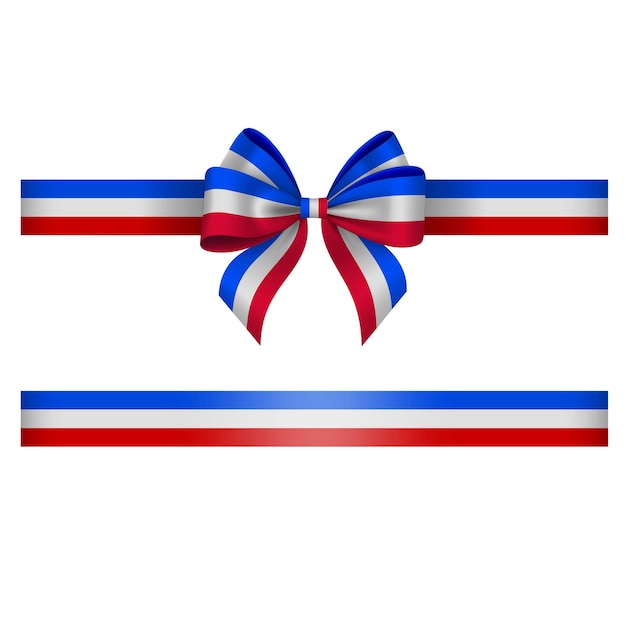 French Tricolor bow and ribbon