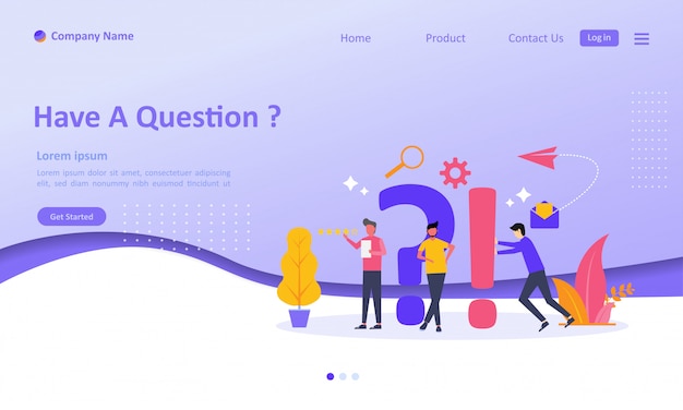 Frequently asked questions Landing page 