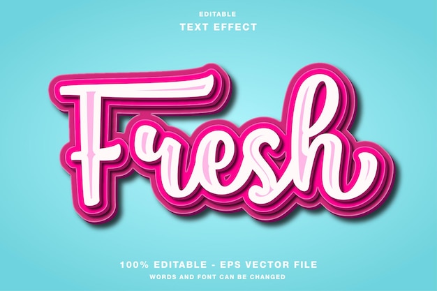 Fresh 3D Editable Text Effect