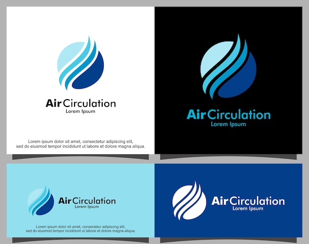 Fresh air circulation logo template