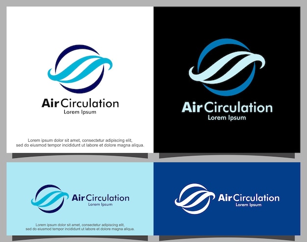 Fresh air circulation logo template