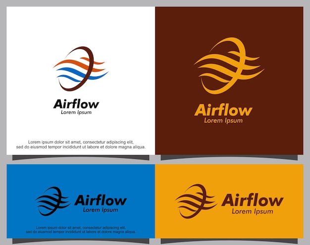 Fresh air flow logo template