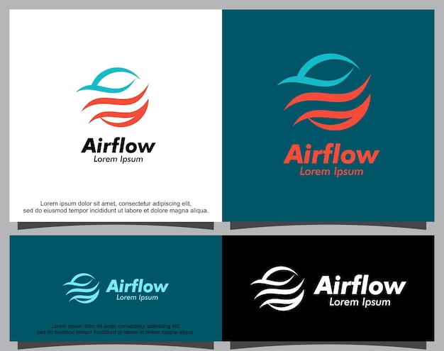 Fresh air flow logo template