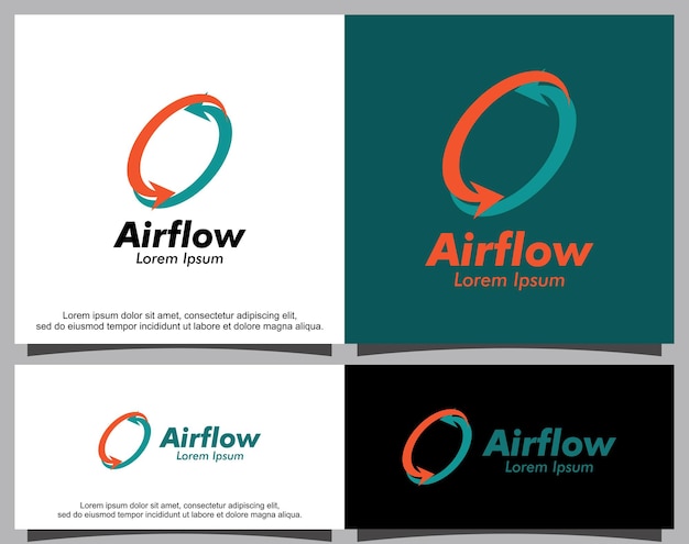 Fresh air flow logo template