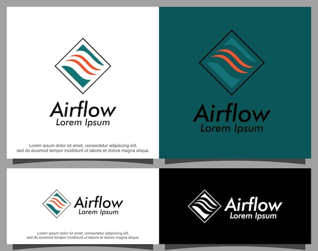 Fresh air flow logo template