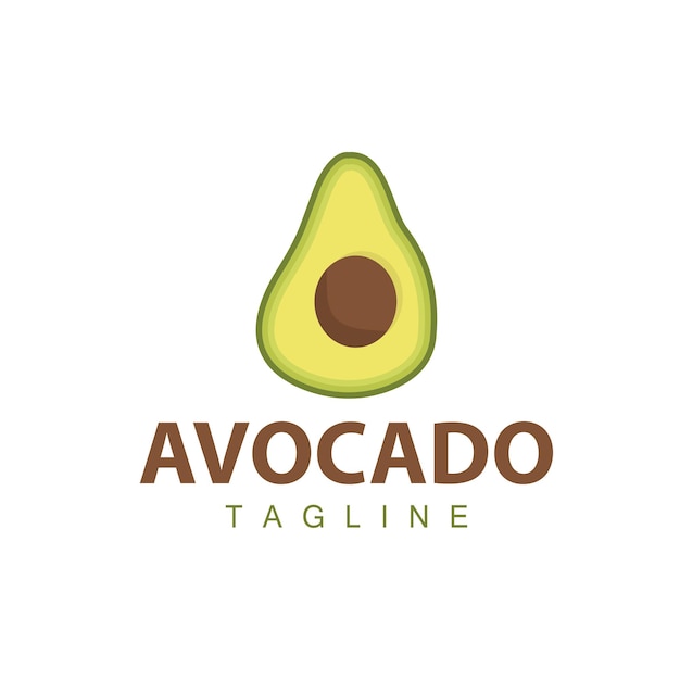 fresh avocado garden avocado logo illustration design simple template product branding