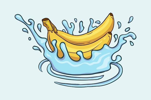 Fresh banana splash