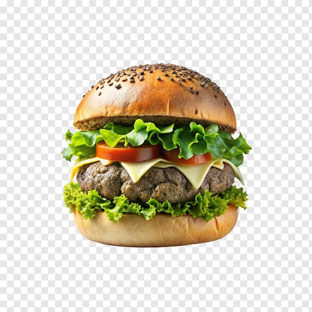 Vector fresh beef cheese burger png on transparent background