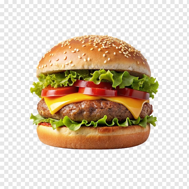 Vector fresh beef cheese burger png on transparent background