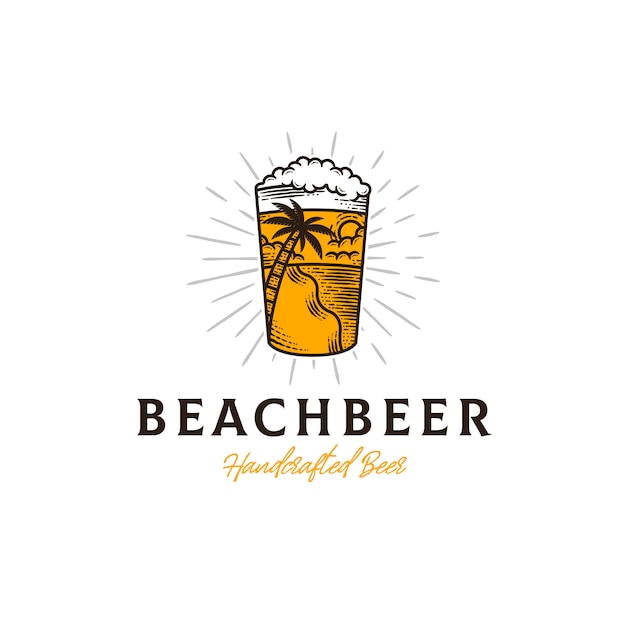 Fresh Beer Summer Logo Template