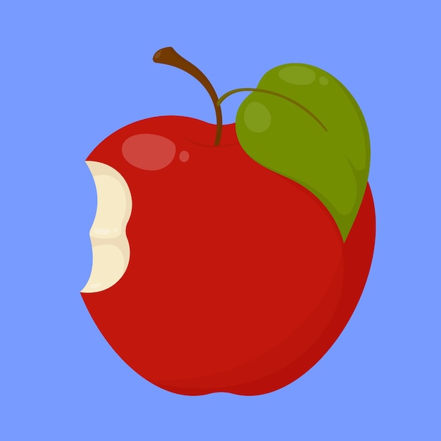 Vector fresh bitten apple icon vector apple fruit vector apple healthy fruit icon