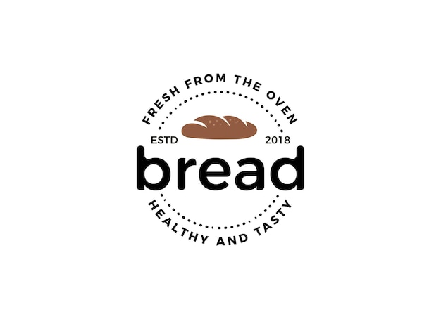 Fresh bread and bakery logo design concept