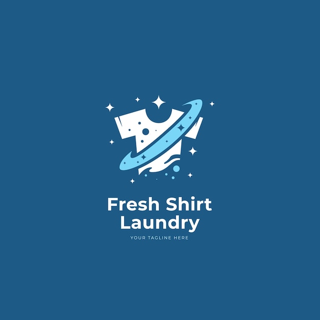 Fresh and clean laundry service logo icon template