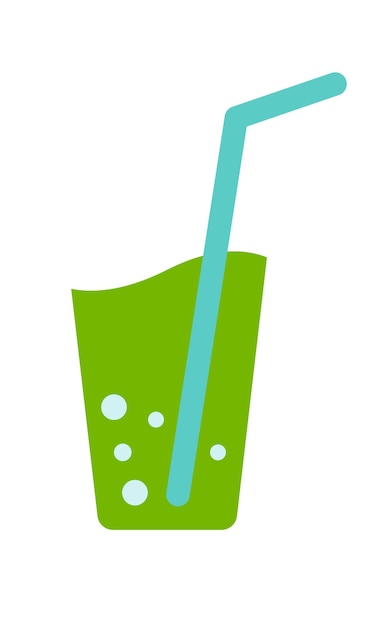 Fresh drink cocktail Vector illustration