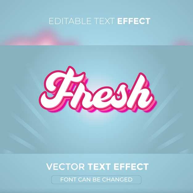 Fresh editable text effect Premium Vector