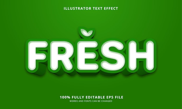 fresh editable text effect