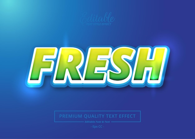 Fresh Editable Text Style Effect