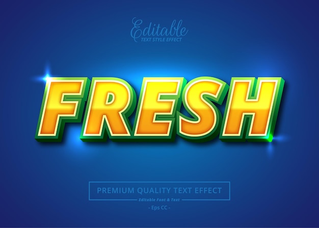 Fresh Editable Text style effect