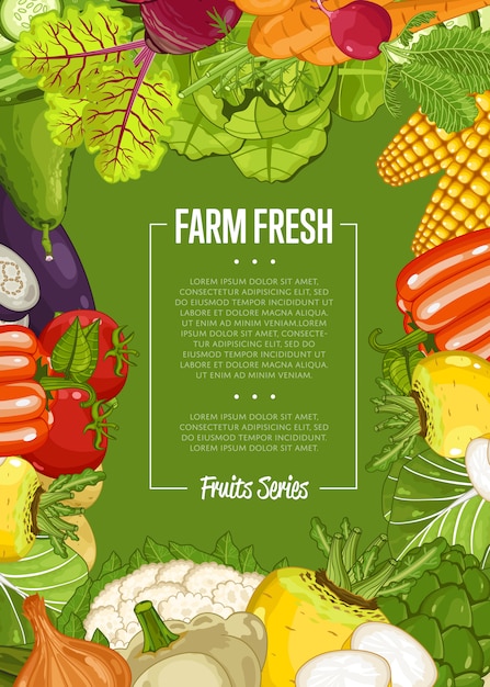 Fresh farm food with vegetable