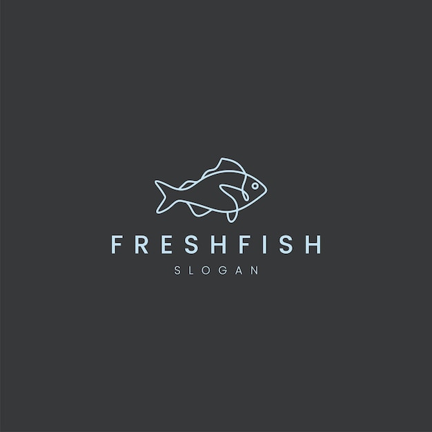 Fresh fish logo icon design