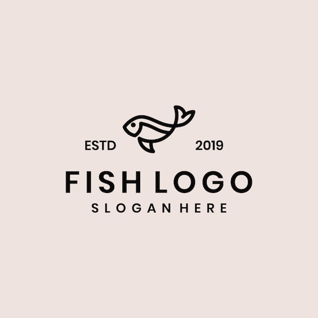 Fresh fish logo vector design