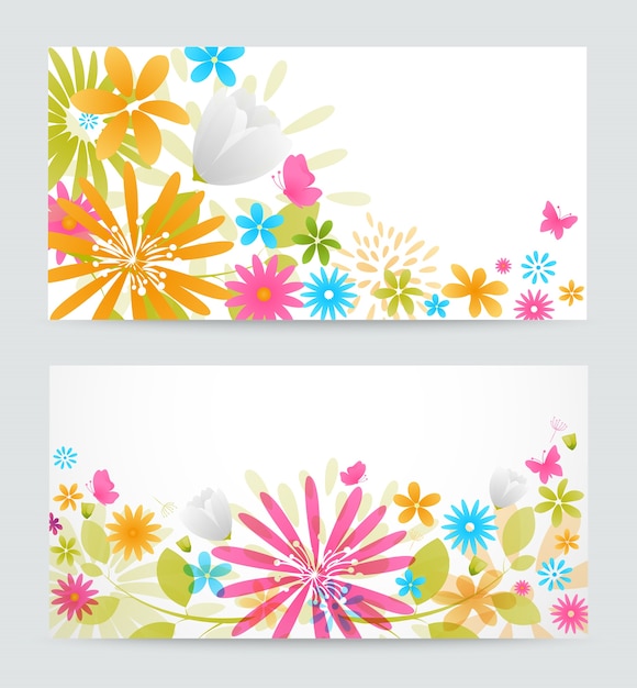 Vector fresh floral banner 