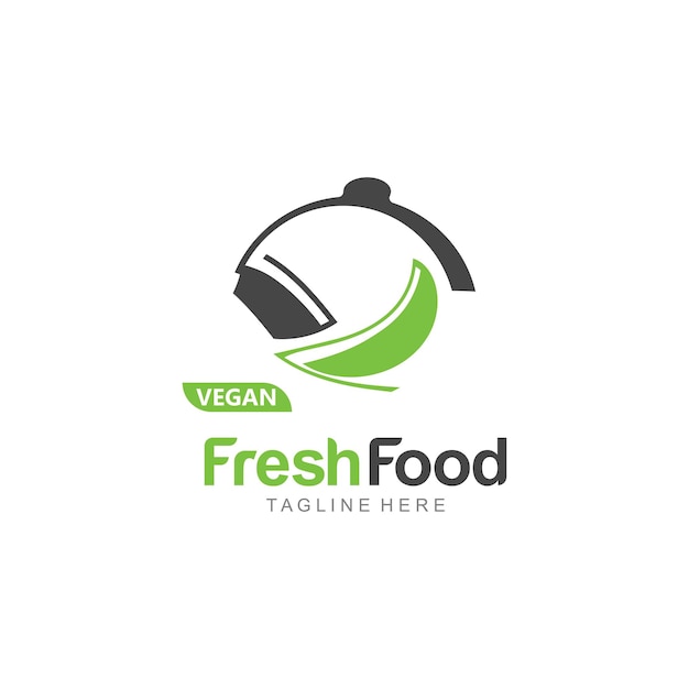 Vector fresh food logo healthy product badge or label food and drink market vegan nature organic premium quality design