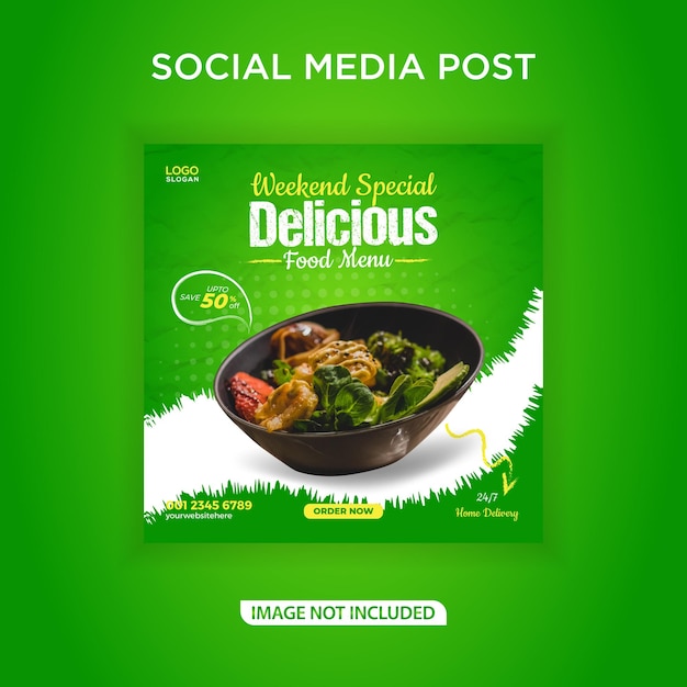 Fresh Food social media promotion and instagram banner post